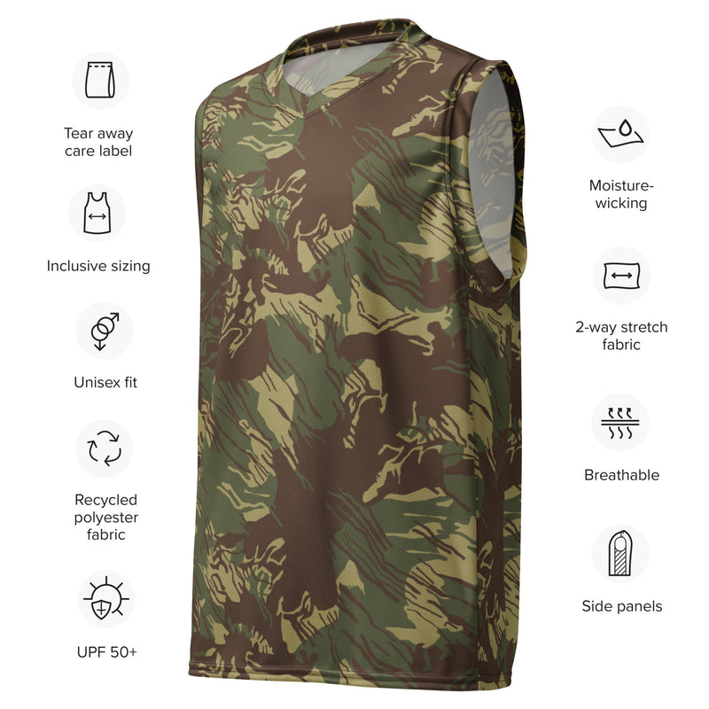 Brushstroke Rhodesian CAMO Unisex Basketball Jersey