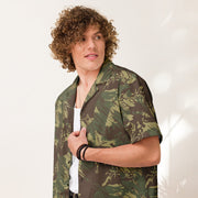 Brushstroke Rhodesian CAMO Unisex Short-Sleeve Button Shirt - Button-Up