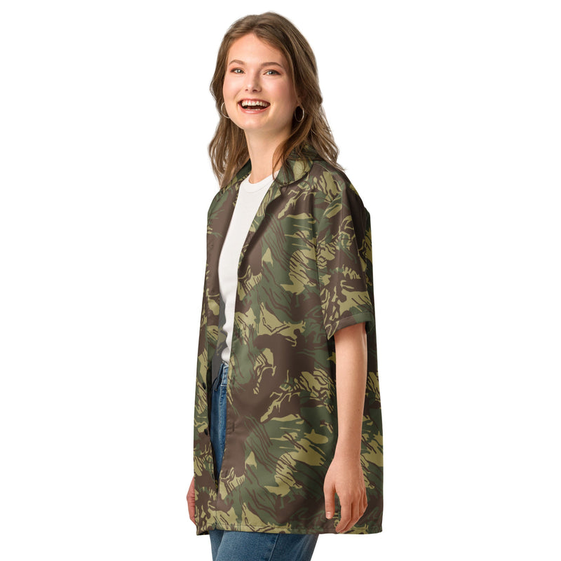 Brushstroke Rhodesian CAMO Unisex Short-Sleeve Button Shirt - Button-Up
