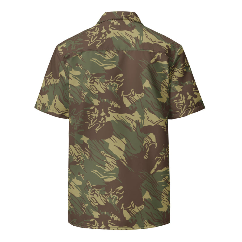 Brushstroke Rhodesian CAMO Unisex Short-Sleeve Button Shirt - Button-Up
