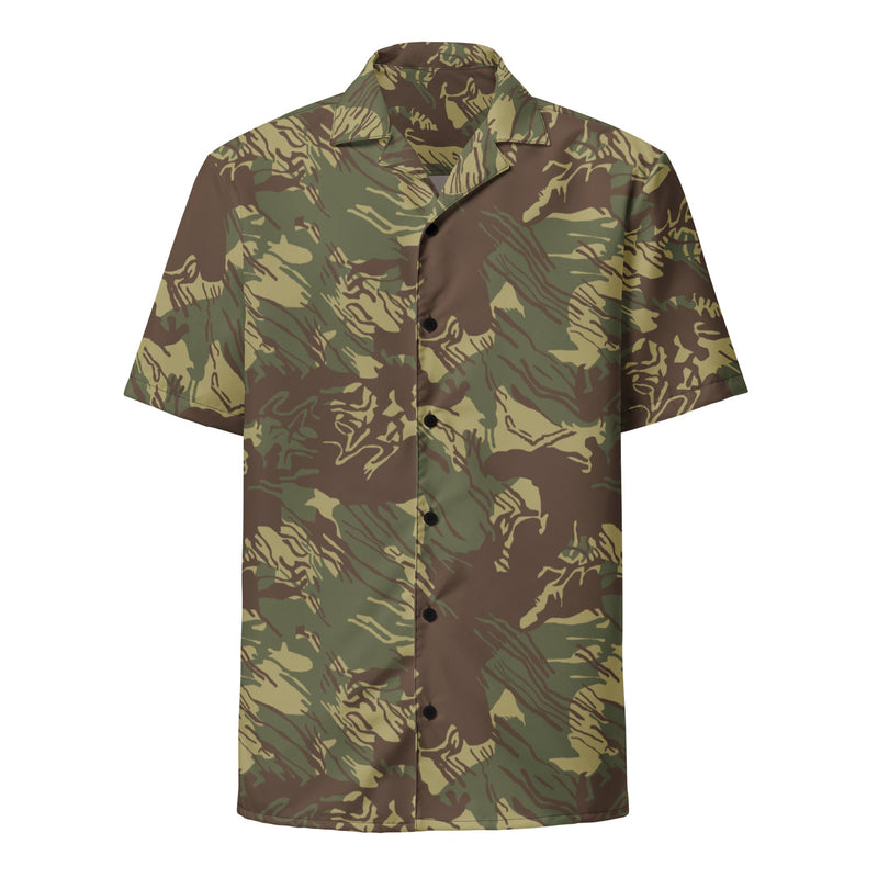 Brushstroke Rhodesian CAMO Unisex Short-Sleeve Button Shirt - Button-Up