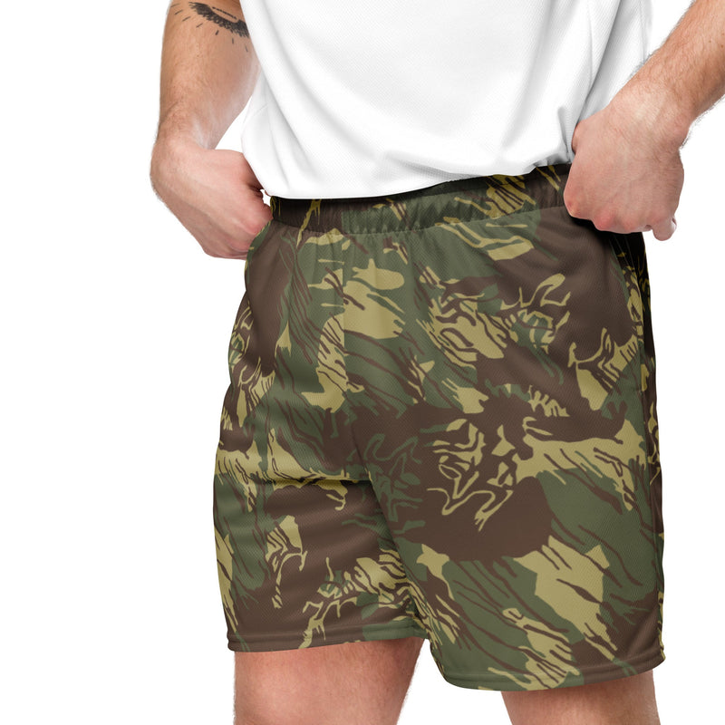 Brushstroke Rhodesian CAMO Unisex Mesh Shorts