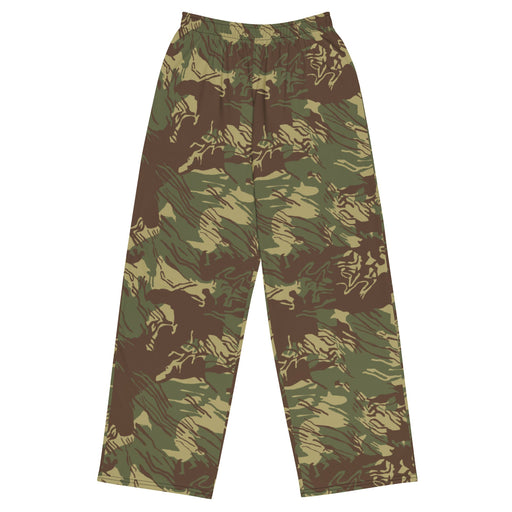 Brushstroke Rhodesian CAMO Unisex Wide-Leg Leisure Pants - 2XS - Pant