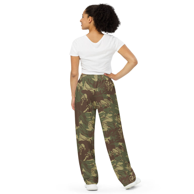 Brushstroke Rhodesian CAMO Unisex Wide-Leg Leisure Pants - Pant