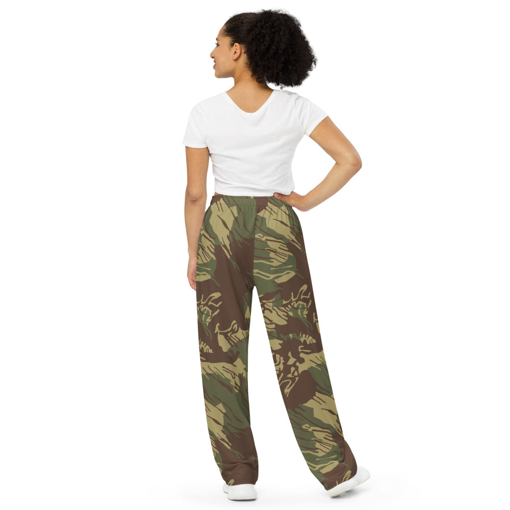 Rhodesian Brushstroke CAMO unisex wide-leg pants - Unisex Wide-Leg Pants