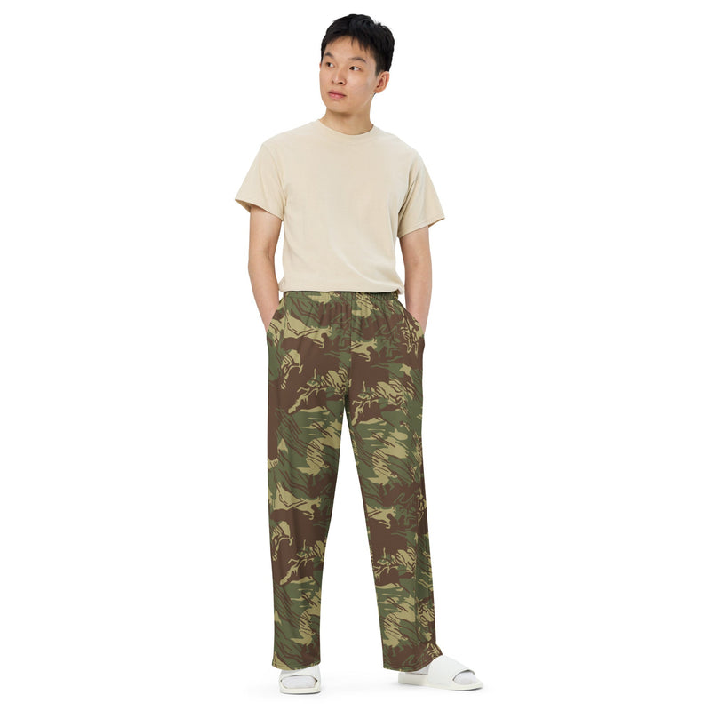 Brushstroke Rhodesian CAMO Unisex Wide-Leg Leisure Pants - Pant