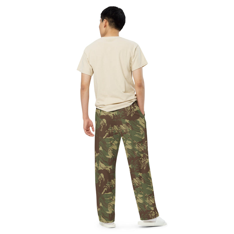 Brushstroke Rhodesian CAMO Unisex Wide-Leg Leisure Pants - Pant