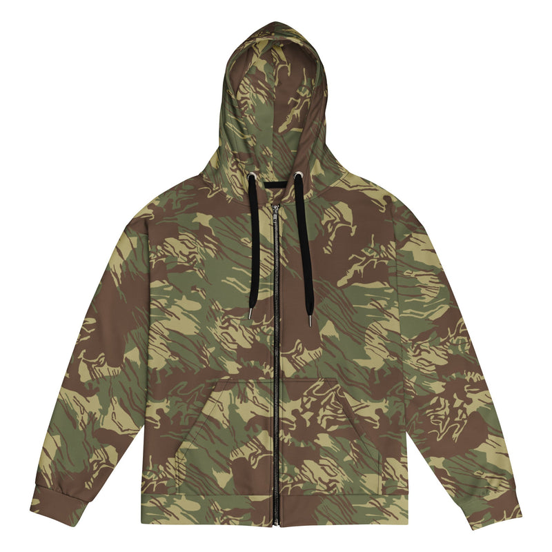 Brushstroke Rhodesian CAMO Unisex Zip Hoodie - 2XS