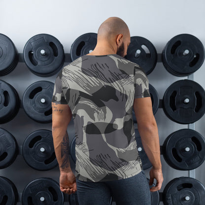 Rhodesian Brushstroke Urban CAMO Men’s Athletic T-shirt - Mens T-Shirt