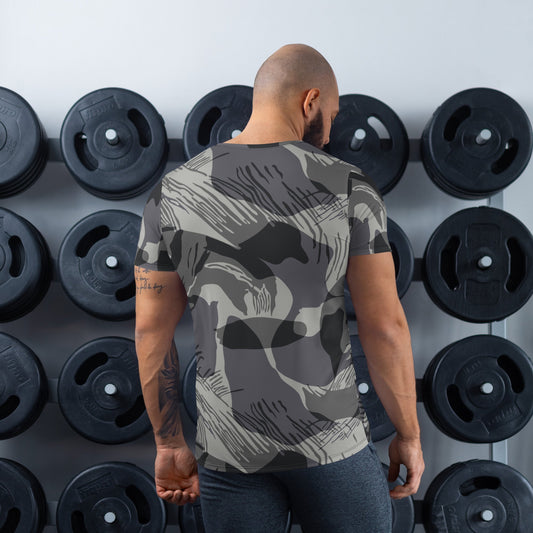 Rhodesian Brushstroke Urban CAMO Mens Athletic T-shirt - T-Shirts