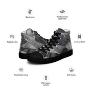 Brushstroke Urban Rhodesian CAMO Mens High-Top Canvas Shoes
