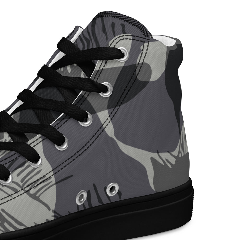 Rhodesian Brushstroke Urban CAMO Men’s high top canvas shoes - Mens High Top Canvas Shoes