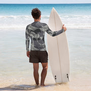 Brushstroke Urban Rhodesian CAMO Mens Long-Sleeve Rash Guard