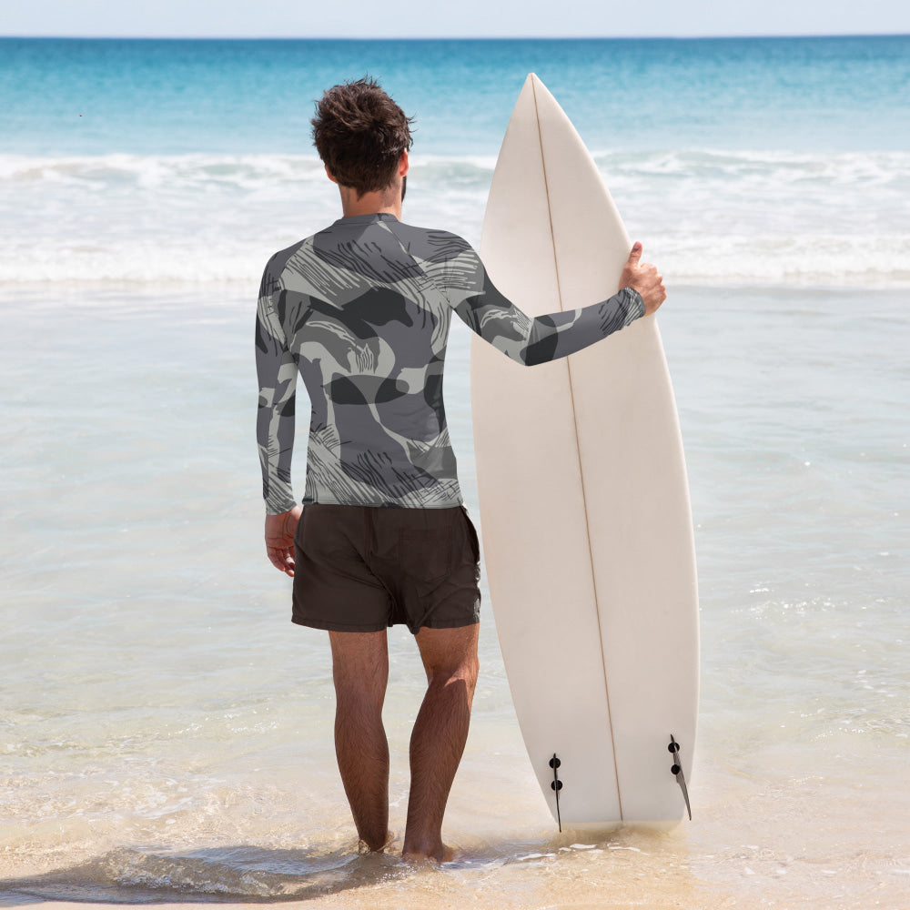 Rhodesian Brushstroke Urban CAMO Men’s Rash Guard - Mens