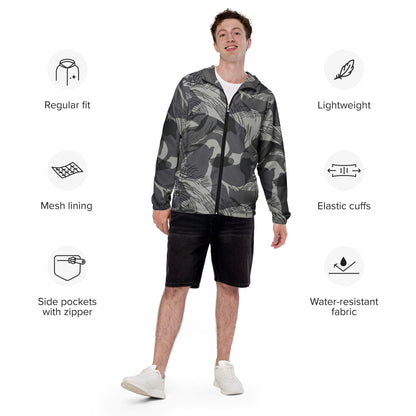 Rhodesian Brushstroke Urban CAMO Men’s windbreaker - Mens Windbreaker