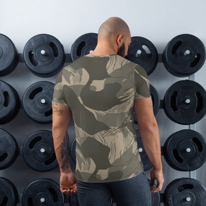 Rhodesian Brushstroke Urban Rubble CAMO Men’s Athletic T-shirt - Mens T-Shirt