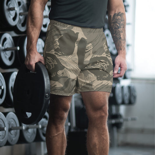 Rhodesian Brushstroke Urban Rubble CAMO Unisex Athletic Long Shorts - 2XS