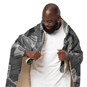 Brushstroke Urban Rhodesian CAMO Sherpa Blanket