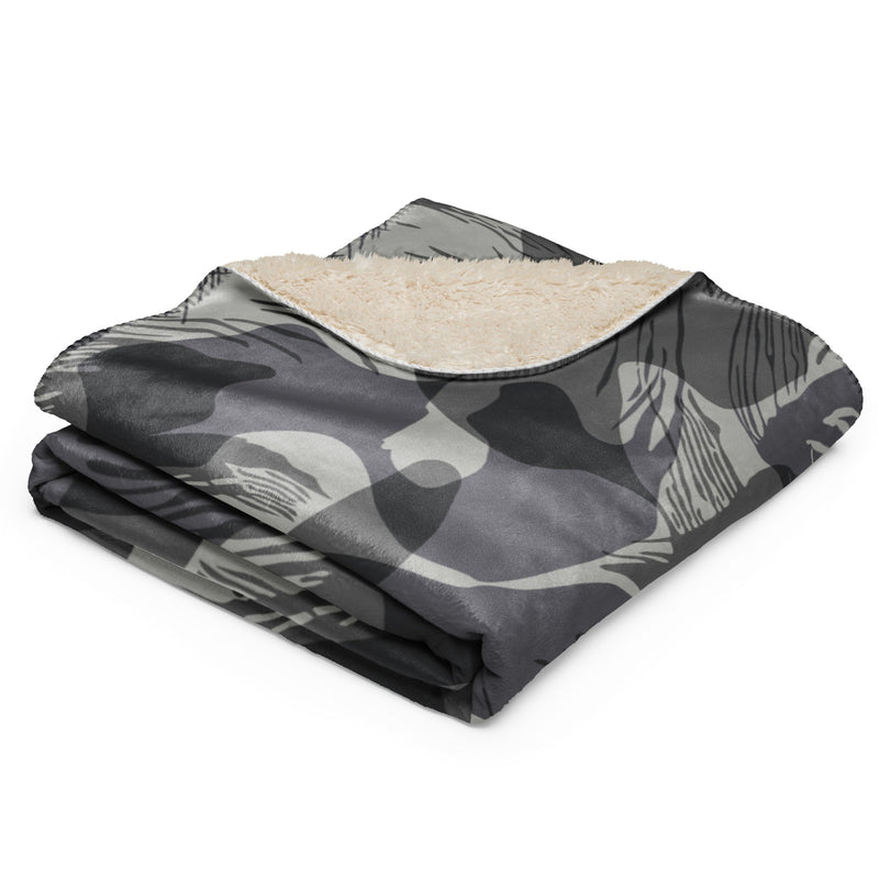Brushstroke Urban Rhodesian CAMO Sherpa Blanket