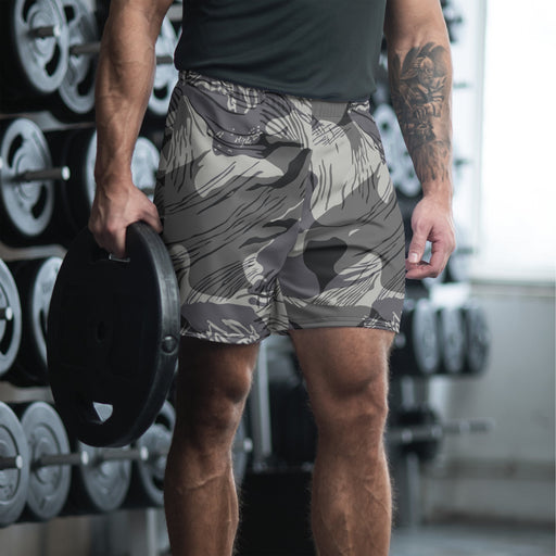 Brushstroke Urban Rhodesian CAMO Unisex Athletic Long Shorts - 2XS