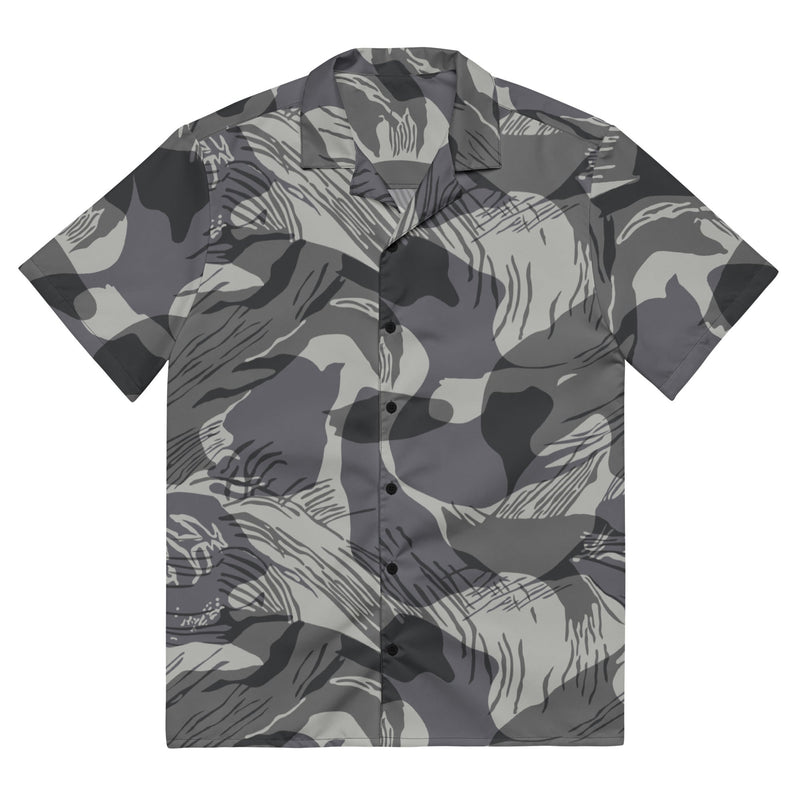Brushstroke Urban Rhodesian CAMO Unisex Short-Sleeve Button Shirt - 2XS - Button-Up