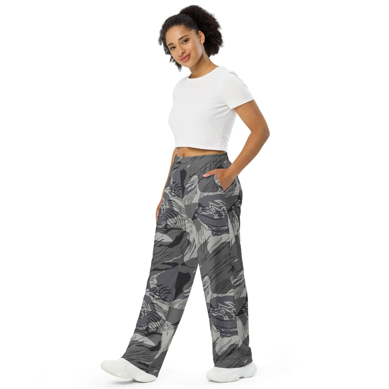 Brushstroke Urban Rhodesian CAMO Unisex Wide-Leg Leisure Pants - Pant