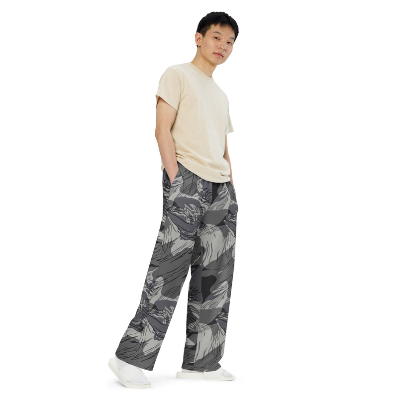 Brushstroke Urban Rhodesian CAMO Unisex Wide-Leg Leisure Pants - Pant