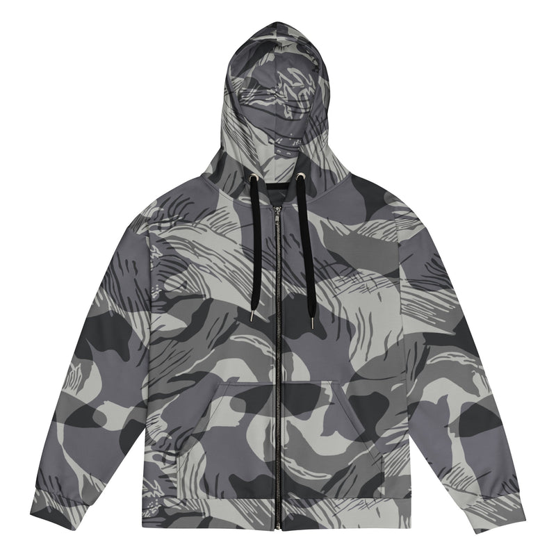 Brushstroke Urban Rhodesian CAMO Unisex Zip Hoodie - 2XS