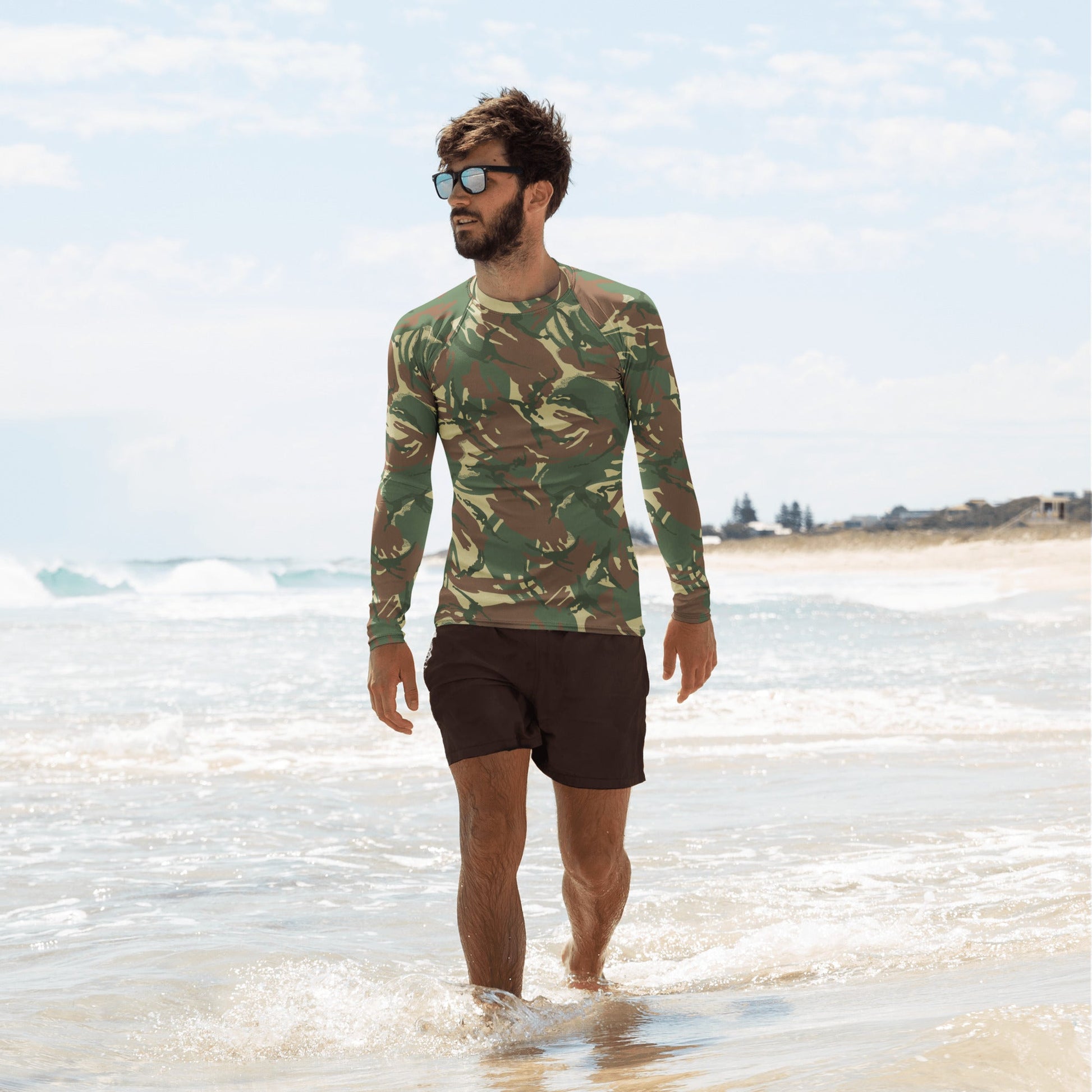Rhodesian DPM CAMO Mens Long-sleeve Rash Guard - XS - Guards