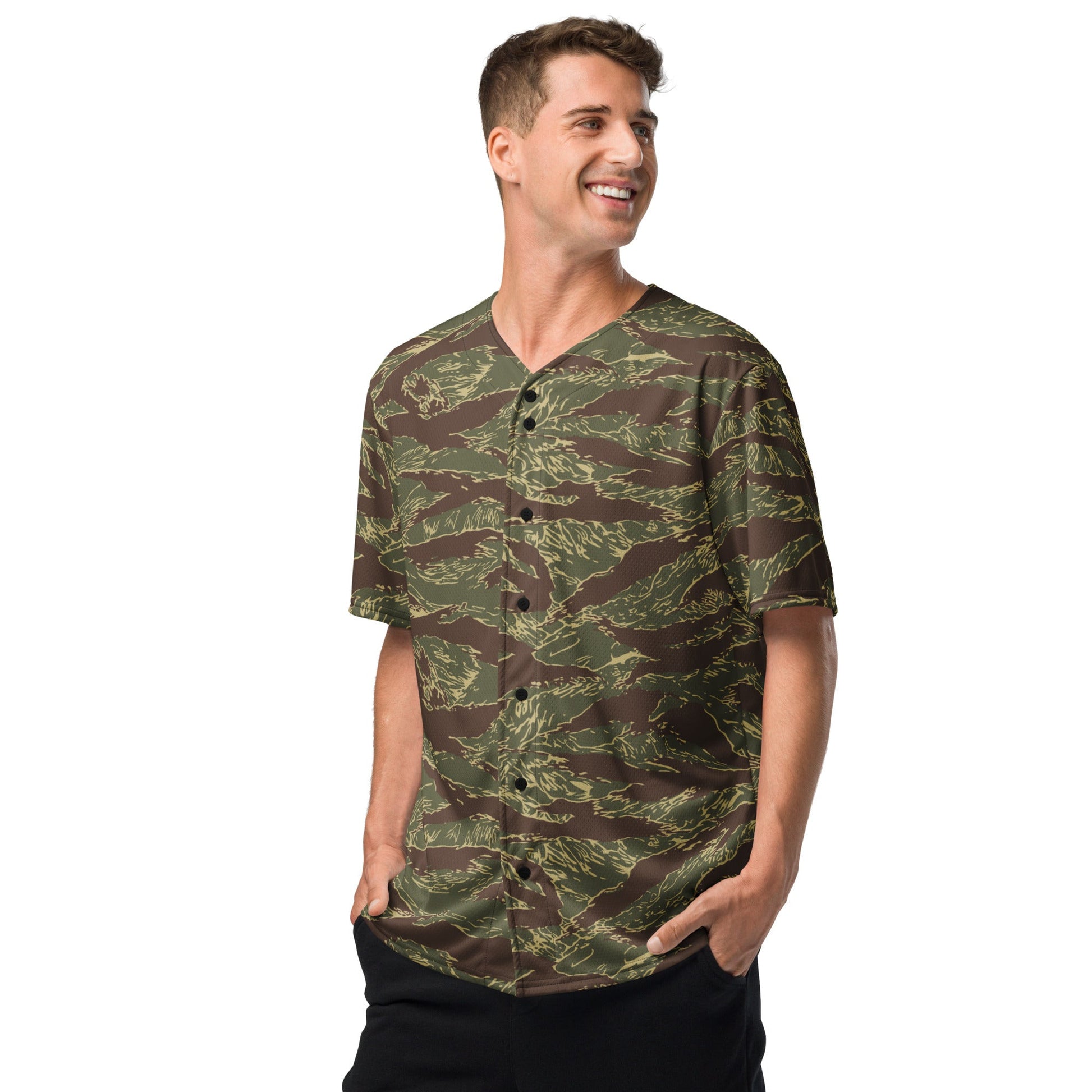 Rhodesian Tiger Stripe CAMO baseball jersey - Baseball Jerseys