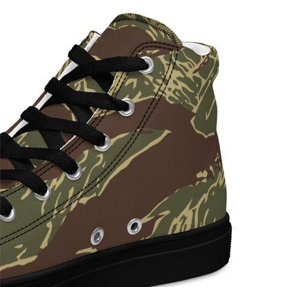 Rhodesian Tiger Stripe CAMO Mens High-Top Canvas Shoes