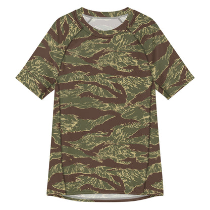 Rhodesian Tiger Stripe CAMO Mens Short-Sleeve Rash Guard - 2XS