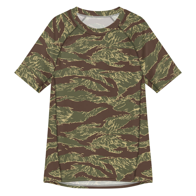 Tiger Stripe Rhodesian CAMO Mens Short-Sleeve Rash Guard - 2XS - SS