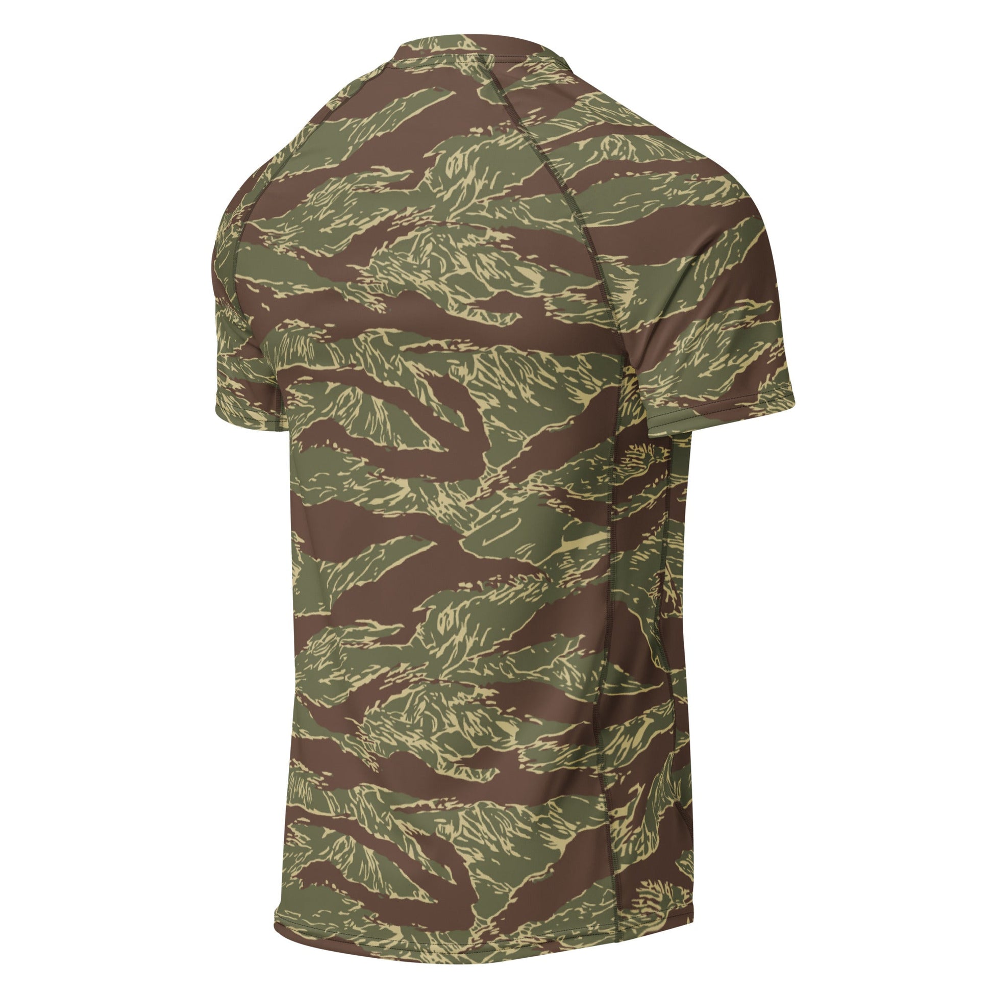 Rhodesian Tiger Stripe CAMO Mens Short-Sleeve Rash Guard