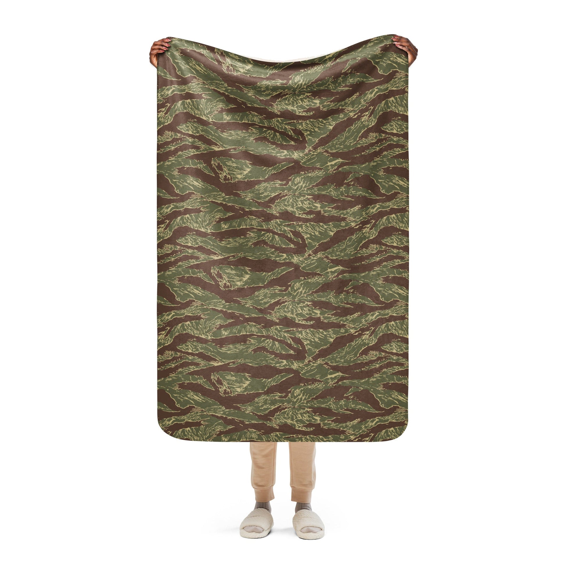 Rhodesian Tiger Stripe CAMO Sherpa blanket - 37″×57″ - Blanket