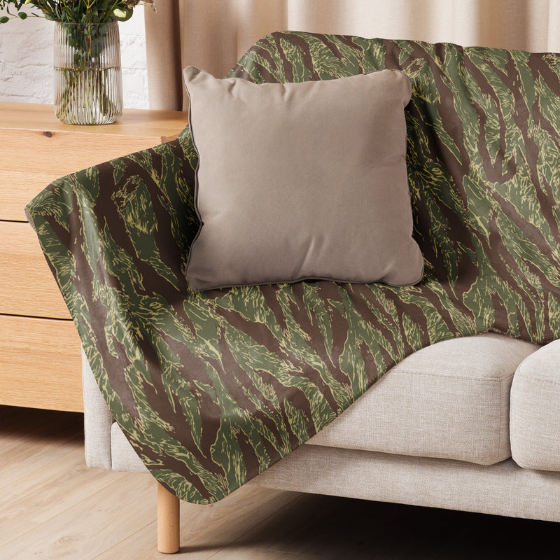 Tiger Stripe Rhodesian CAMO Sherpa Blanket
