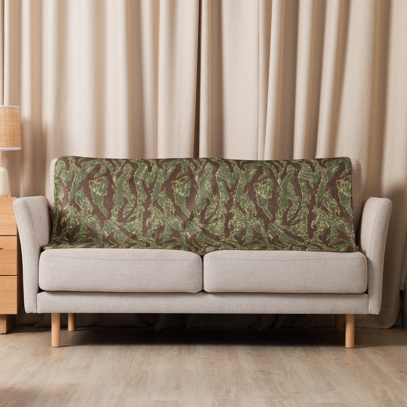 Tiger Stripe Rhodesian CAMO Sherpa Blanket
