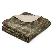 Tiger Stripe Rhodesian CAMO Sherpa Blanket