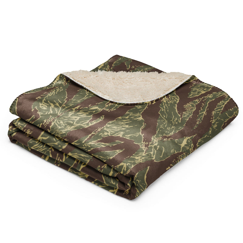 Tiger Stripe Rhodesian CAMO Sherpa Blanket