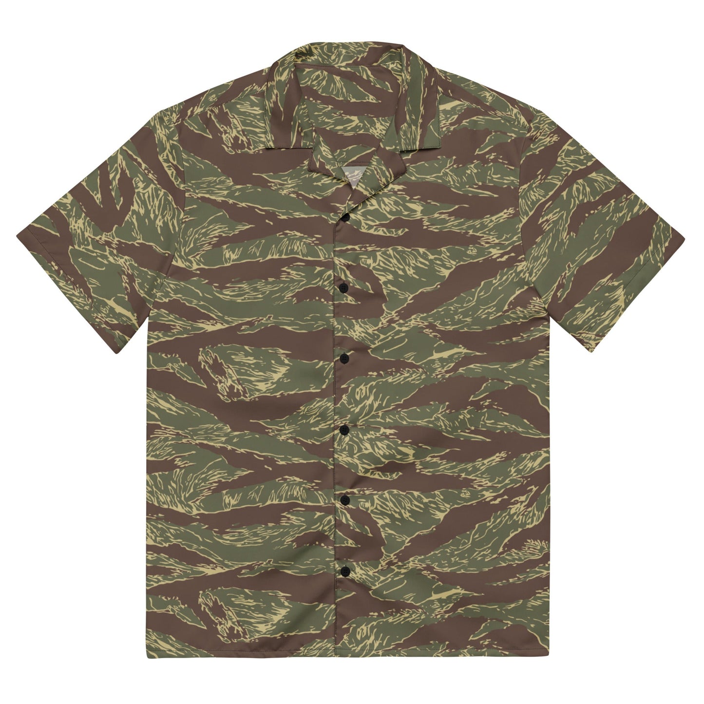 Rhodesian Tiger Stripe CAMO Unisex Short-Sleeve Button Shirt - 2XS