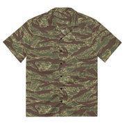 Tiger Stripe Rhodesian CAMO Unisex Short-Sleeve Button Shirt - 2XS