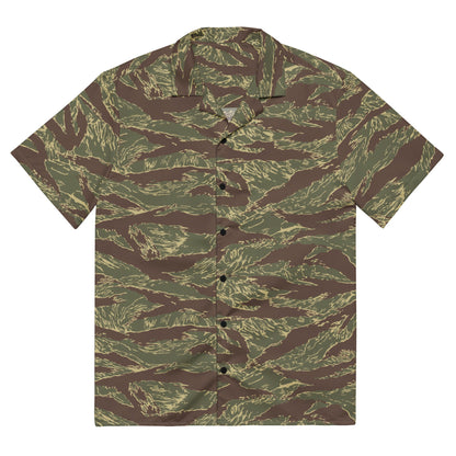 Rhodesian Tiger Stripe CAMO Unisex Short-Sleeve Button Shirt - 2XS