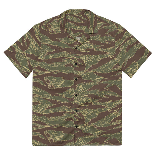 Tiger Stripe Rhodesian CAMO Unisex Short-Sleeve Button Shirt - 2XS - Button-Up