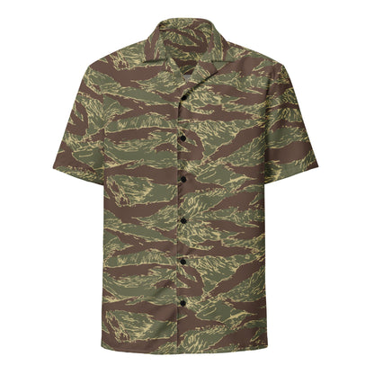 Rhodesian Tiger Stripe CAMO Unisex Short-Sleeve Button Shirt