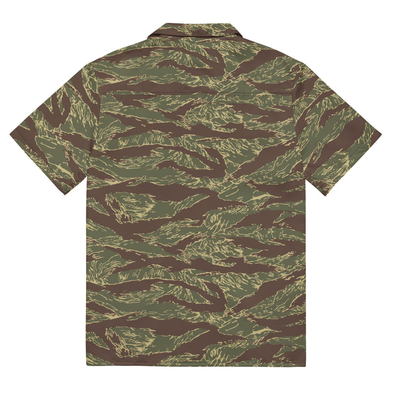 Tiger Stripe Rhodesian CAMO Unisex Short-Sleeve Button Shirt