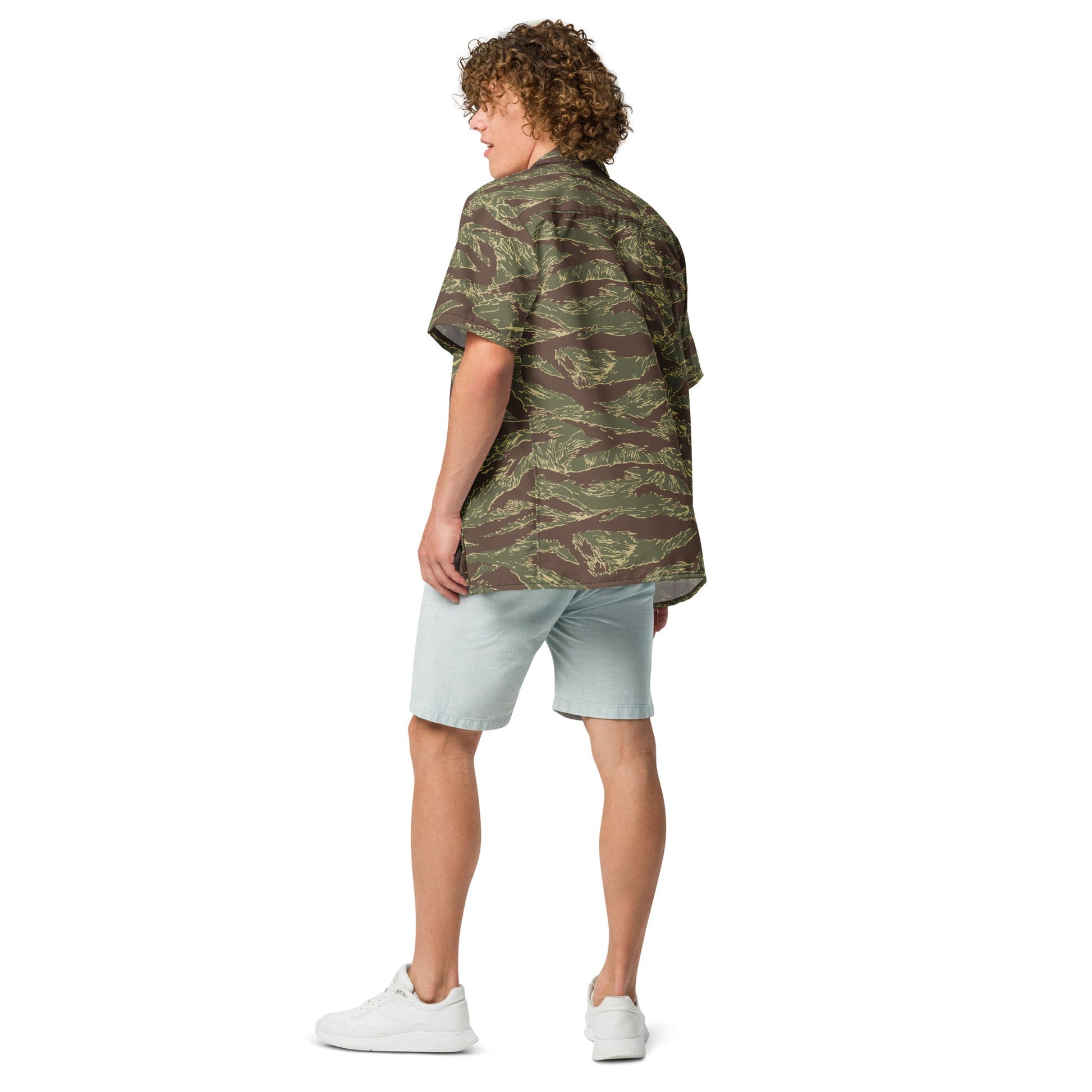 Rhodesian Tiger Stripe CAMO Unisex Short-Sleeve Button Shirt