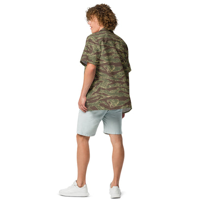 Rhodesian Tiger Stripe CAMO Unisex Short-Sleeve Button Shirt