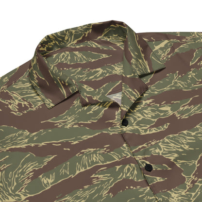 Rhodesian Tiger Stripe CAMO Unisex Short-Sleeve Button Shirt