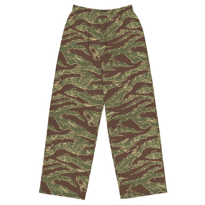 Rhodesian Tiger Stripe CAMO Unisex Wide-Leg Leisure Pants - 2XS