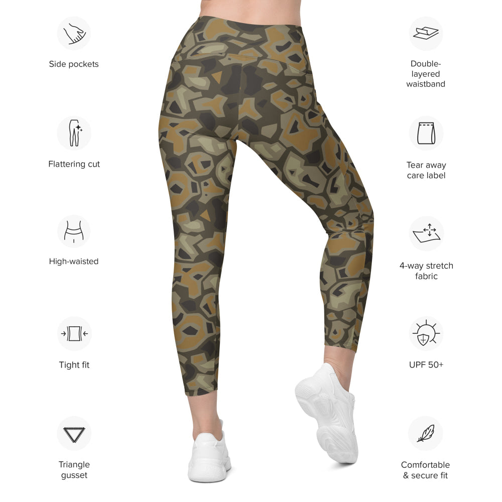 Rock CAMO Leggings with pockets - Womens With Pockets